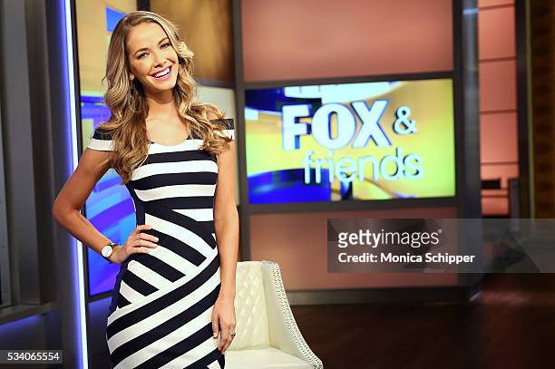 Actress, model and Miss USA 2015 Olivia Jordan visits 'FOX & Friends' at FOX Studios on May 20, 2016 in New York City.