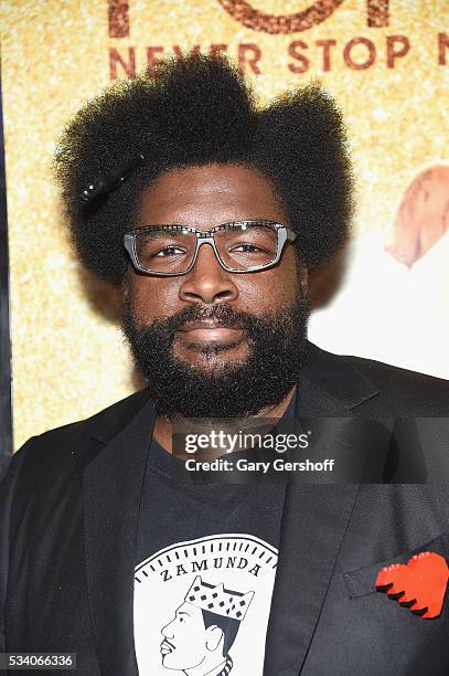 Musician Questlove, sneaker detail, attends the "Popstar: Never Stop Never Stopping" New York premiere at AMC Loews Lincoln Square 13 theater on May...