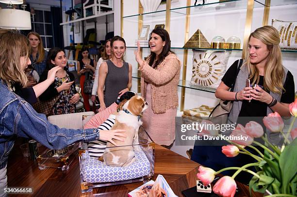 Toast and friends pose at the Jonathan Adler Toasts @ToastMeetsWorld At The Launch Of TOASTHAMPTON on May 24, 2016 in New York City.