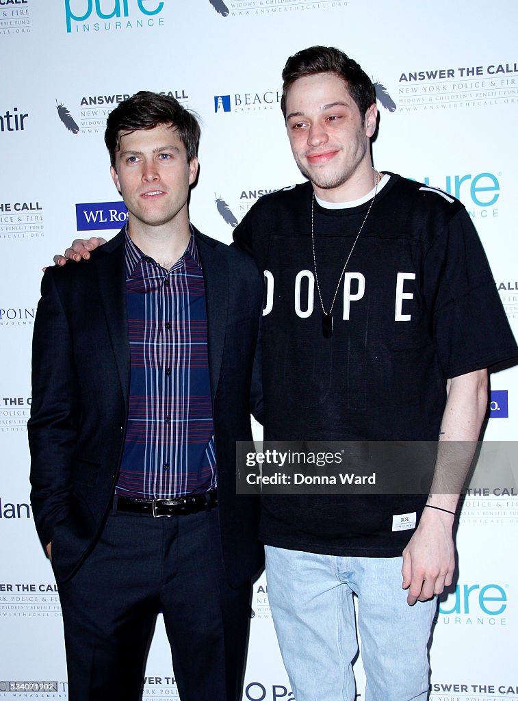 Colin Jost and Pete Davidson attend The New York Police & Fire... News ...