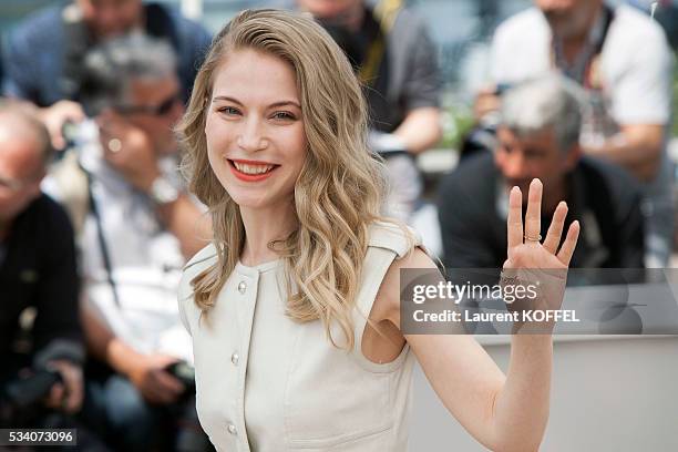 Nora von Waldstatten attends the 'Personal Shopper' photocall during the 69th annual Cannes Film Festival at the Palais des Festivals on May 17, 2016...