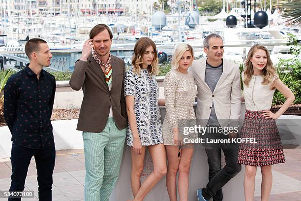 Actors Anders Danielsen Lie, Lars Eidinger, Sigrid Bouaziz, Kristen Stewart, Olivier Assayas and Nora von Waldstatten attend the 'Personal Shopper'...