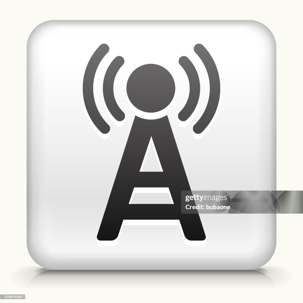 Tower Button Square Button With Signal Tower High-Res Vector Graphic - Getty Images