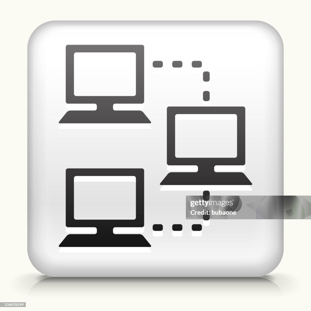 Network Work Button Square Button With Computer Network Royalty Free Vector Art High-Res ...