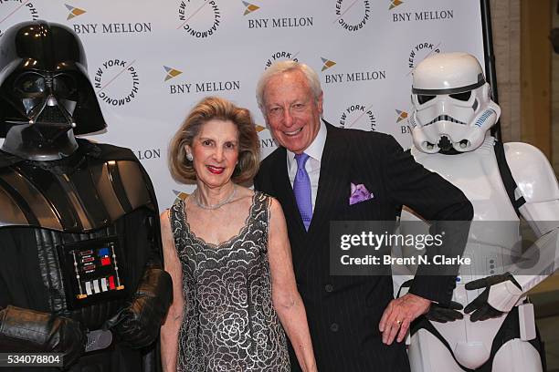 Sandra Warshawsky and Stanford Warshawsky attend the New York Philharmonic Spring Gala - A John Williams Celebration held at David Geffen Hall on May...