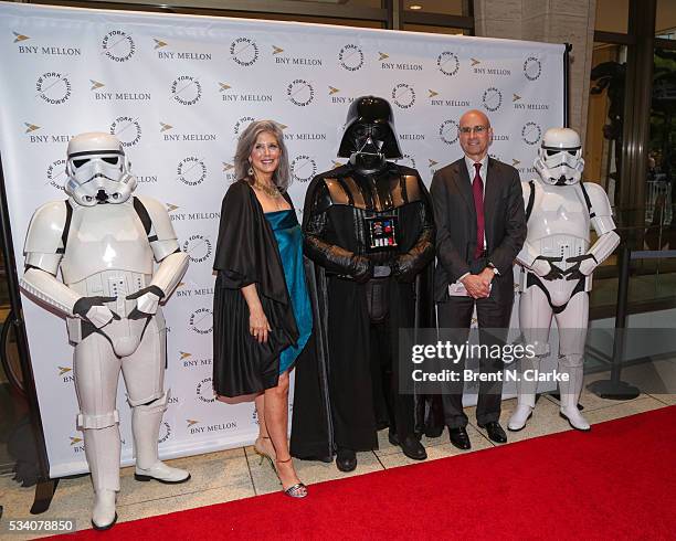 Joan Hornig and George Hornig attend the New York Philharmonic Spring Gala - A John Williams Celebration held at David Geffen Hall on May 24, 2016 in...