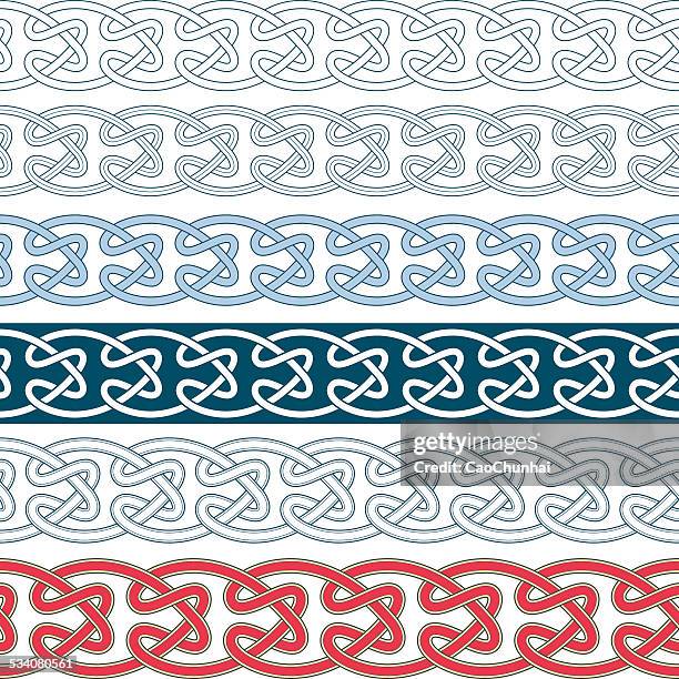 edges of medieval style(celtic knot) - celtic knot stock illustrations