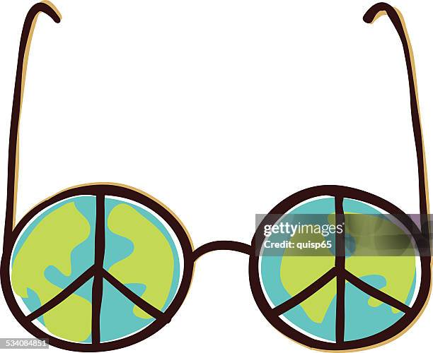 peace brille-doodles - john lennon stock-grafiken, -clipart, -cartoons und -symbole