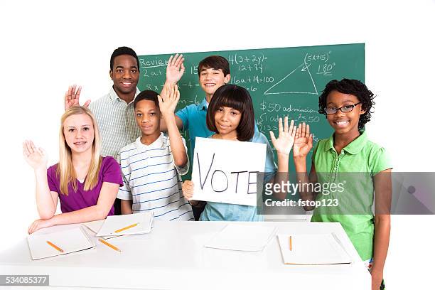 education: multi-ethnic, teenage math students and teacher. vote. school, classroom. - 16 stock pictures, royalty-free photos & images