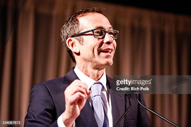 Honoree and Creative Artists Agency President Richard Lovett speaks on stage at the communities in schools of Los Angeles annual gala on May 24, 2016...