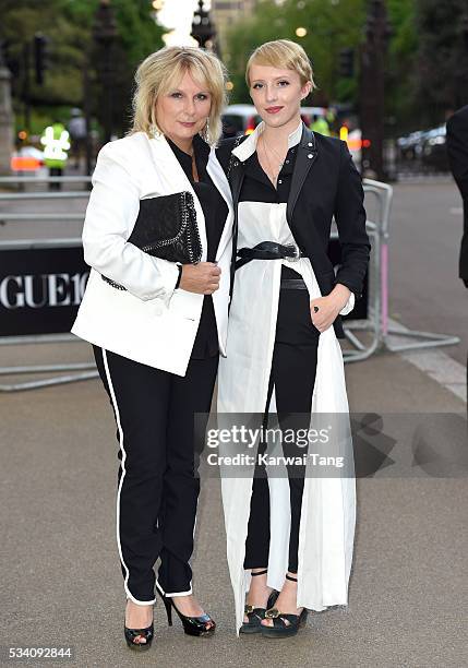 Jennifer Saunders and Freya Edmondson arrive for the Gala to celebrate the Vogue 100 Festival at Kensington Gardens on May 23, 2016 in London,...