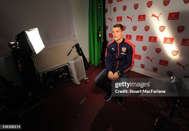 Arsenal new signing Granit Xhaka at London Colney on May 20, 2016 in St Albans, England.