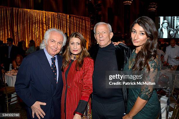 Tony Shafrazi, Nejma Beard, Peter Beard and Zara Beard attend The Gordon Parks Foundation 10th Anniversary Awards Dinner and Auction at Cipriani 42nd...