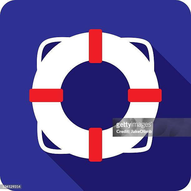 life saver ring icon silhouette - motorboating stock illustrations