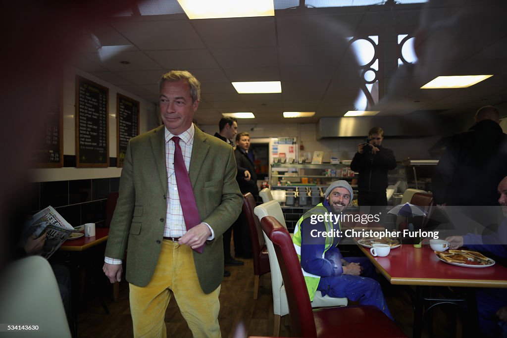 UKIP Referendum Bus Travels To South Yorkshire