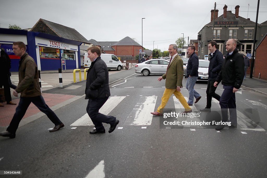 UKIP Referendum Bus Travels To South Yorkshire