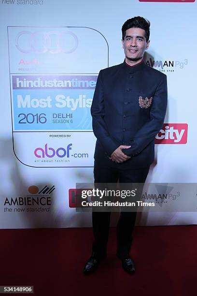 Fashion designer Manish Malhotra arriving at red carpet of Hindustan Times Most Stylish Awards 2016 at Hotel JW Marriott, Aerocity on May 24, 2016 in...