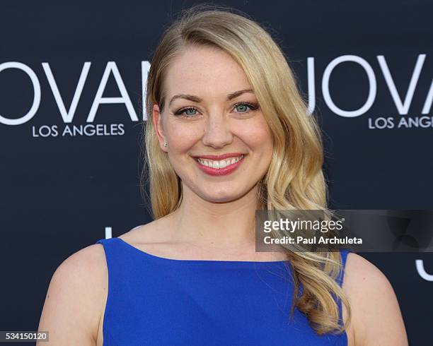 Actress Sara Lindsey attends the Jovani store opening celebration at Jovani on May 24, 2016 in Los Angeles, California.