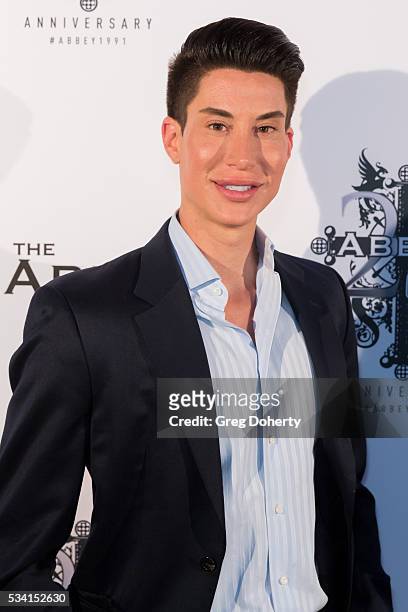 The Human Ken Doll Justin Jedlica arrives at The Abbey Food And Bar Hosts 25th Anniversary Celebration Party at The Abbey on May 24, 2016 in West...