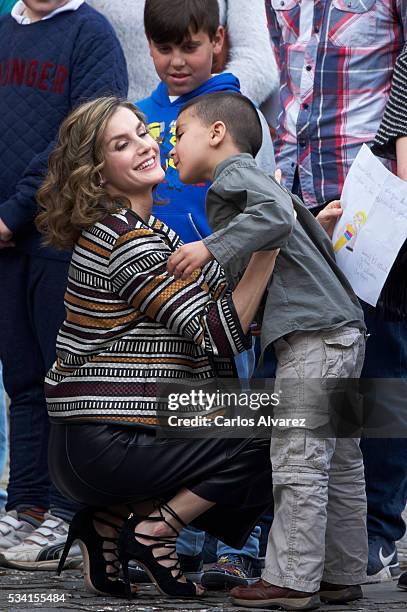 Queen Letizia of Spain attends the inauguration of the 11th International Seminar of Language and Journalism "El Lenguaje del Humor en el Periodismo...