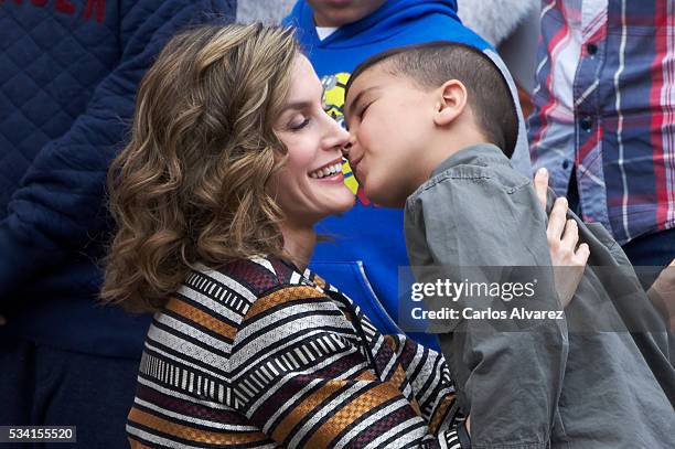 Queen Letizia of Spain attends the inauguration of the 11th International Seminar of Language and Journalism "El Lenguaje del Humor en el Periodismo...