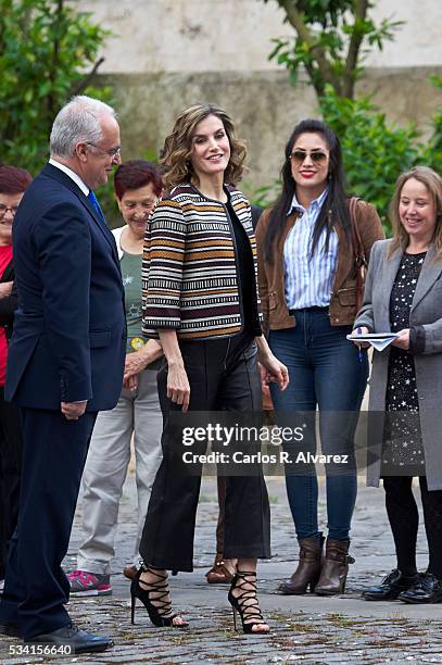 Queen Letizia of Spain attends the inauguration of the 11th International Seminar of Language and Journalism "El Lenguaje del Humor en el Periodismo...