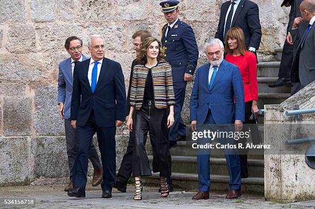 Queen Letizia of Spain attends the inauguration of the 11th International Seminar of Language and Journalism "El Lenguaje del Humor en el Periodismo...