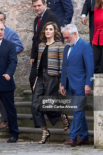 Queen Letizia of Spain attends the inauguration of the 11th International Seminar of Language and Journalism "El Lenguaje del Humor en el Periodismo...