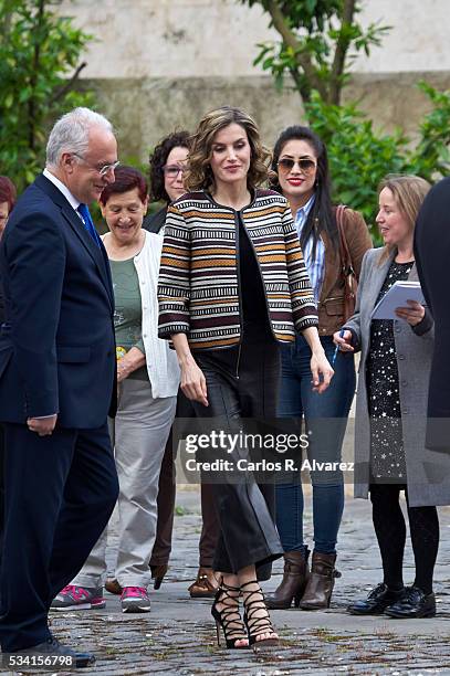 Queen Letizia of Spain attends the inauguration of the 11th International Seminar of Language and Journalism "El Lenguaje del Humor en el Periodismo...