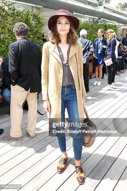 Actress Alma Jodorowsky attends the 2016 French Tennis Open - Day Four at Roland Garros on May 25, 2016 in Paris, France.