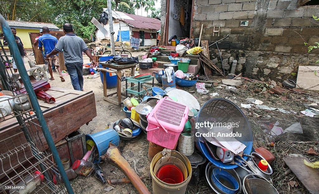 Sri Lankan flood victims...