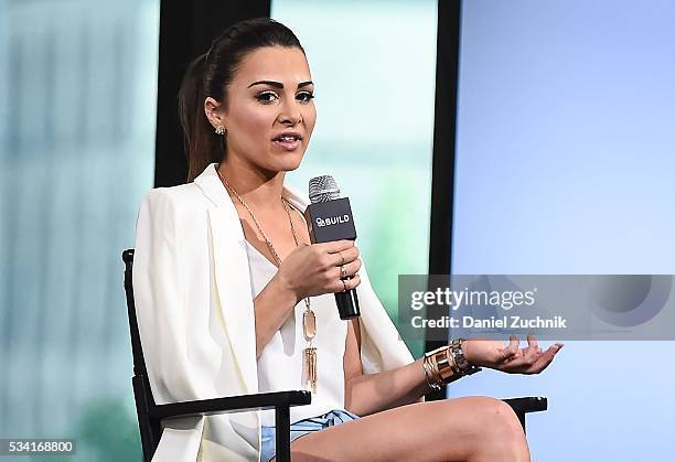 Andi Dorfman attends AOL Build to discuss her book 'It's Not Okay' at AOL Studios on May 25, 2016 in New York City.