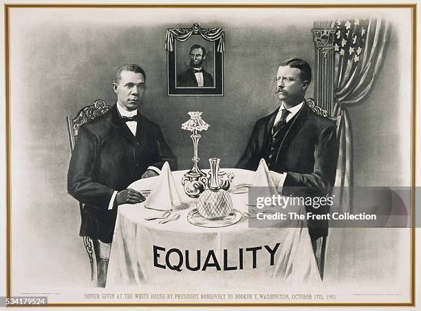 Dinner given at the White House by President Roosevelt to Booker T. Washington, October 17th, 1901.