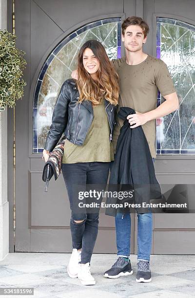 Laura Matamoros and Miguel Maristany are seen on April 21, 2016 in Madrid, Spain.