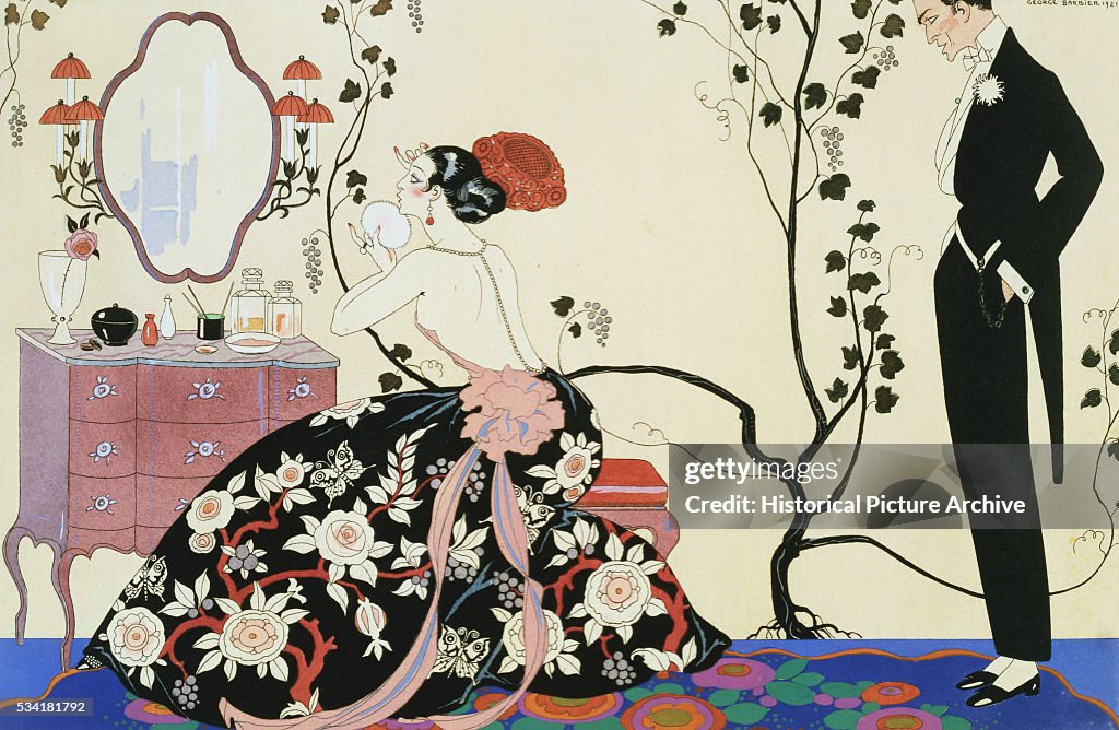 The Powder Puff by Georges Barbier
