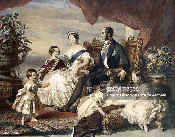 Queen Victoria and Prince Albert with Five of Their Children by Frederick Winterhalter
