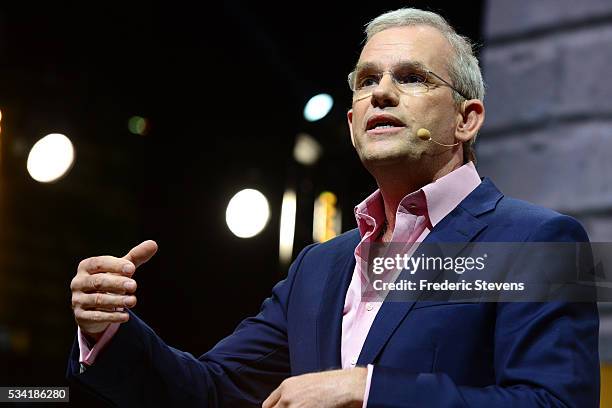 President and Chief Executive Officer of General Electric Europe Mark Hutchinson addresses France's Public Investment Bank event Bpifrance Inno...