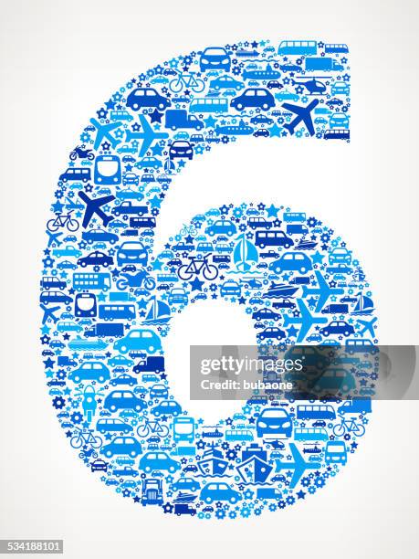 number six on transportation royalty free vector art pattern - subway train side stock illustrations