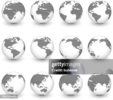 Globe royalty free vector interface icon set World Map Globe royalty free vector interface icon set World Map