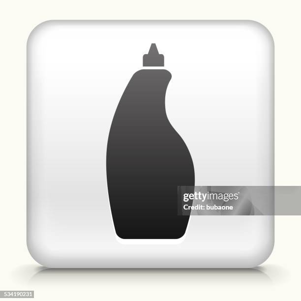square button with cleaning solution royalty free vector art - cleaning solution stock illustrations