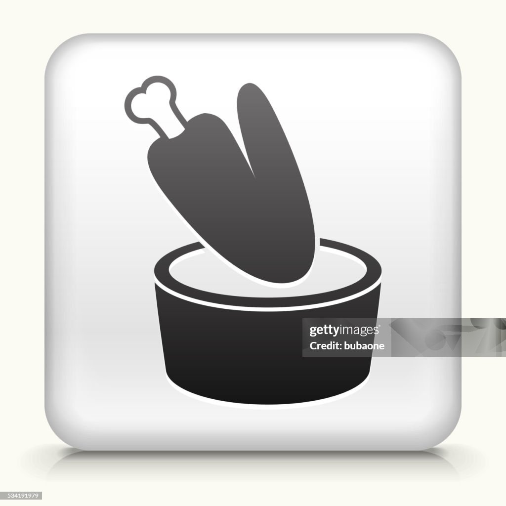 Square Button with Chicken Wing & Dip