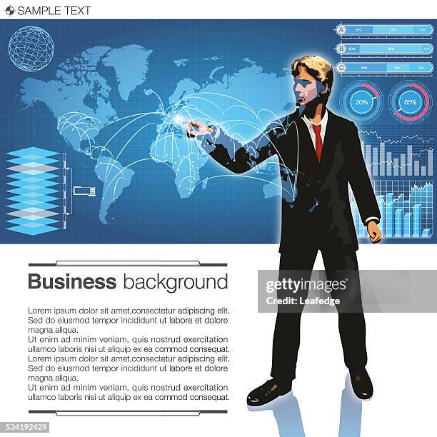 business background[world network] - interactive whiteboard icon stock illustrations