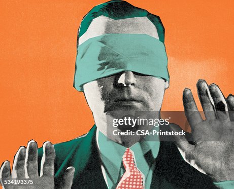 Blindfolded Man Blindfolded Man