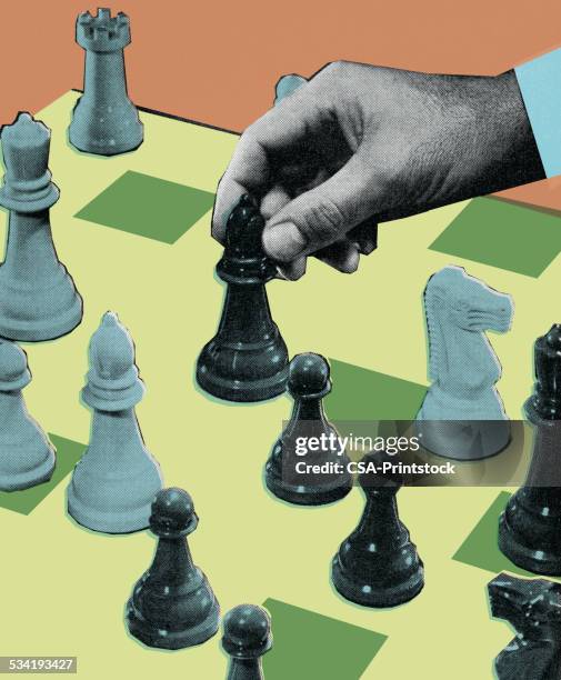 chess match - playing chess stock illustrations