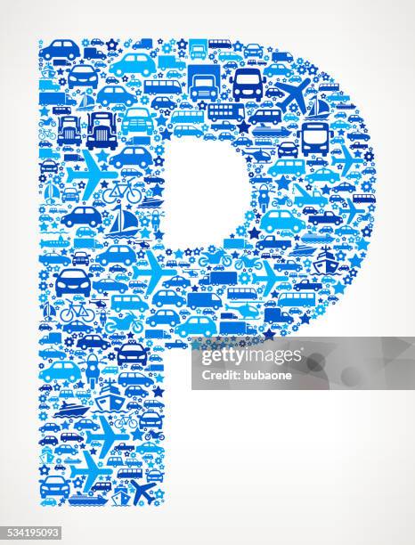 letter p on transportation royalty free vector art pattern - bus side stock illustrations