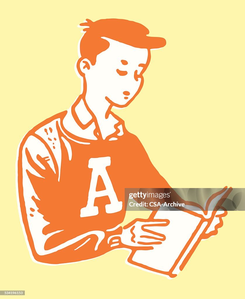 Niño leyendo un libro