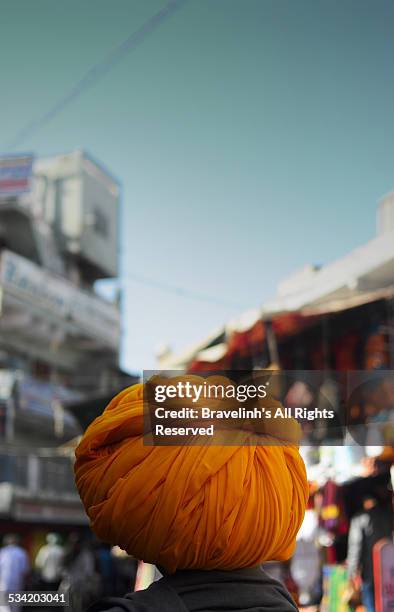 pagri head-scarf - pushkar stock pictures, royalty-free photos & images