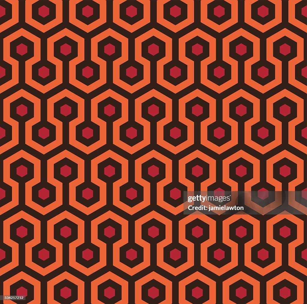 Retro Seamless Hexagon Pattern