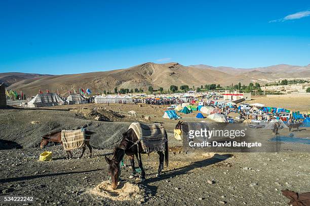 Overview of the Marriage and Betrothal Festival grounds in Imilchil, Morocco.