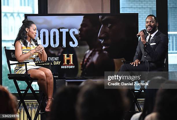 Anika Noni Rose and Colman Domingo attend AOL Build to discuss 'Roots' at AOL Studios on May 25, 2016 in New York City.